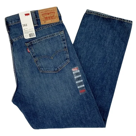 Levi’s 562 Loose Fit Tapered Ankle Button Fly Red Tab - Picture 14 of 15